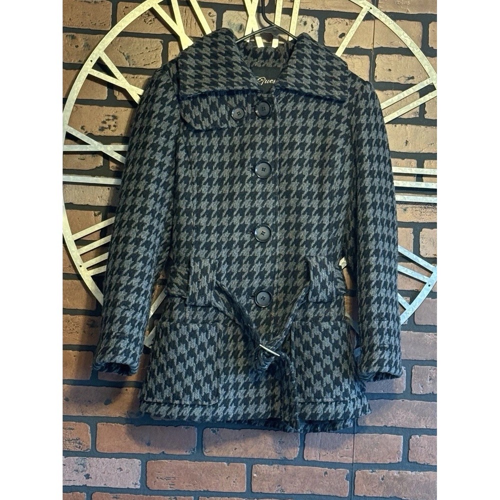 Women's GUESS Coat Black/Gray Size M